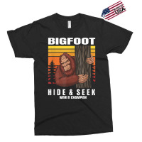 Camping Bigfoot Hiding Behind A Tree Hide Seek World Champion Exclusive T-shirt | Artistshot