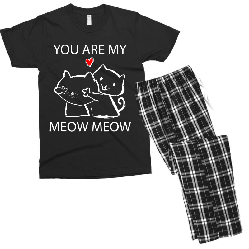 Twin Cat Men's T-shirt Pajama Set | Artistshot