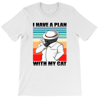 Plan With Cat Retro Vector T-shirt Designed By Alpha G Lawler