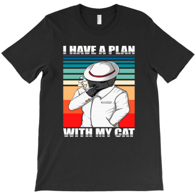 Plan With Cat Retro Vector T-shirt Designed By Alpha G Lawler