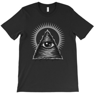 One Eye Illuminati Vector Illustration T-shirt Designed By Alpha G Lawler