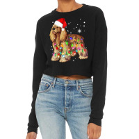 Christmas Lights Cocker Spaniel Dog T Shirt Cropped Sweater | Artistshot