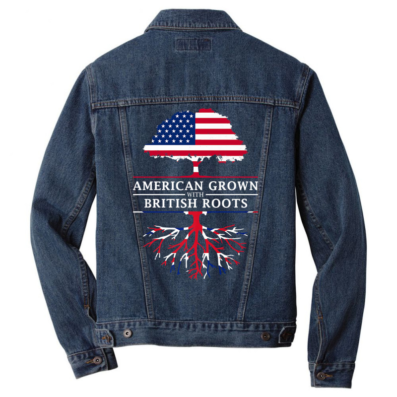 American Grown British Roots   Britain Union Jack T Shirt Men Denim Jacket | Artistshot