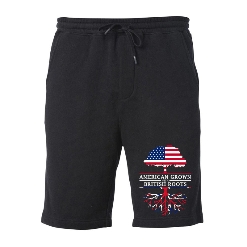 American Grown British Roots   Britain Union Jack T Shirt Fleece Short | Artistshot