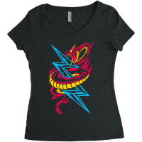 Lightning Serpent Women's Triblend Scoop T-shirt | Artistshot