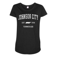 Johnson City Tennessee Tn Vintage Athletic Sports Design T Shirt Maternity Scoop Neck T-shirt | Artistshot