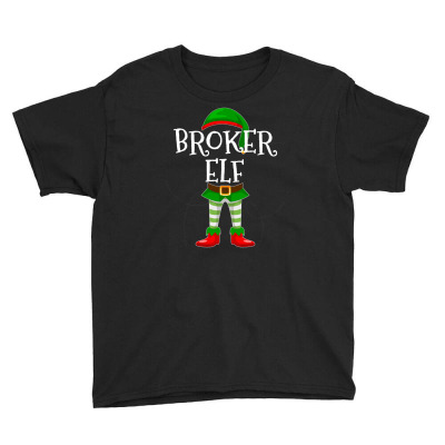 Broker Elf Matching Family Christmas Youth Tee Designed By Tieart