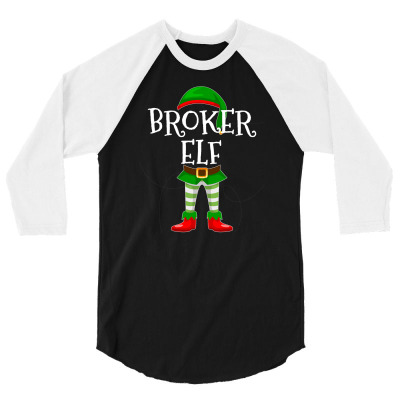 Broker Elf Matching Family Christmas 3/4 Sleeve Shirt Designed By Tieart