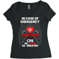 Funny Cpr Instructor First Aid For Nurses Cpr Instructor T Shirt Women's Triblend Scoop T-shirt | Artistshot