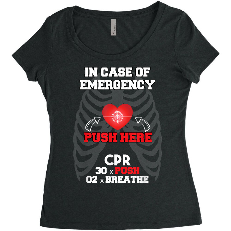 Funny Cpr Instructor First Aid For Nurses Cpr Instructor T Shirt Women's Triblend Scoop T-shirt by johnjosephmenk | Artistshot