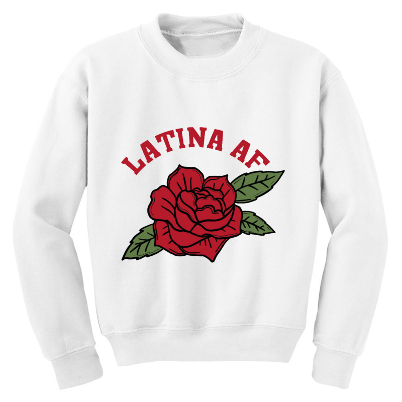 Latina Af Rose Youth Sweatshirt by nbobatiga | Artistshot