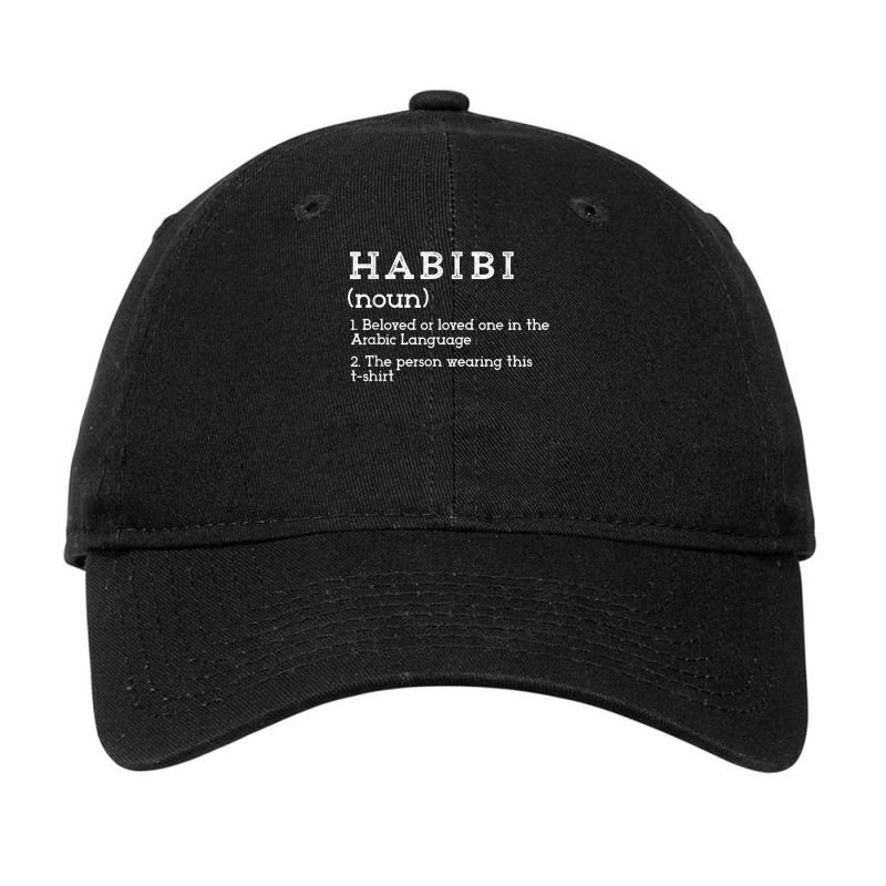 Habibi Dictionary Definition Arabic Tshirt Adjustable Cap by franceskagilland | Artistshot