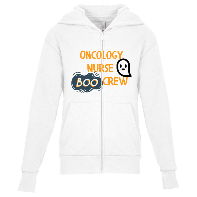 Oncology Nurse Boo Crew Youth Zipper Hoodie by kabasubrata | Artistshot