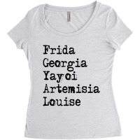 Frida Georgia Yayoi Artemisia Louise For Light Women's Triblend Scoop T-shirt | Artistshot