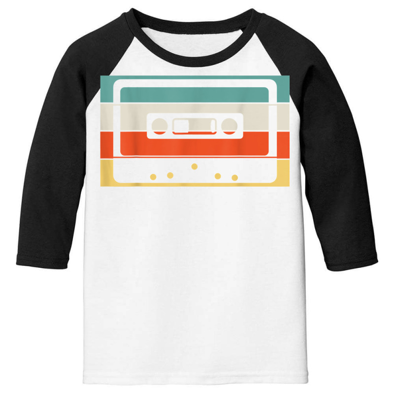 Cassette Tape 80's 90's Music Retro T Shirt Youth 3/4 Sleeve by erinlorrai | Artistshot