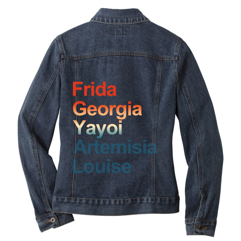 Frida Georgia Yayoi Artemisia Louise Ladies Denim Jacket by nbobatiga | Artistshot