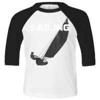 I'd Rather Be Sailing T Shirt   Vintage Sailing T Shirt Toddler 3/4 Sleeve Tee | Artistshot