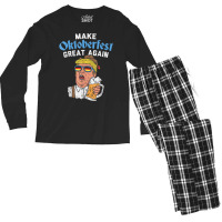 Make Oktoberfest Great Again Funny Trump Drink Beer Mug Gift T Shirt Men's Long Sleeve Pajama Set | Artistshot