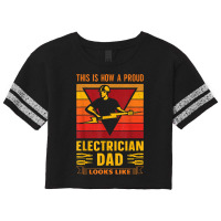 Electrician Electrician Dad Electronics Technician Father Lineman Dad Scorecard Crop Tee | Artistshot