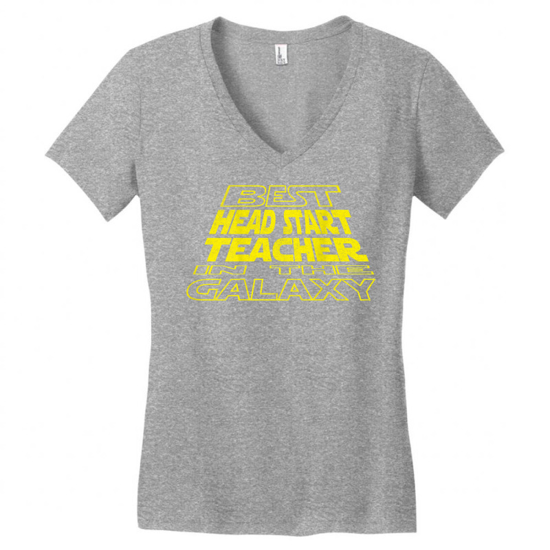 Head Start Teacher Funny Space Backside Design T Shirt Women's V-Neck T-Shirt by emly9i8u7y6y5t | Artistshot