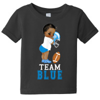 Ethnic Team Blue Football Player Gender Reveal T Shirts Baby Tee | Artistshot