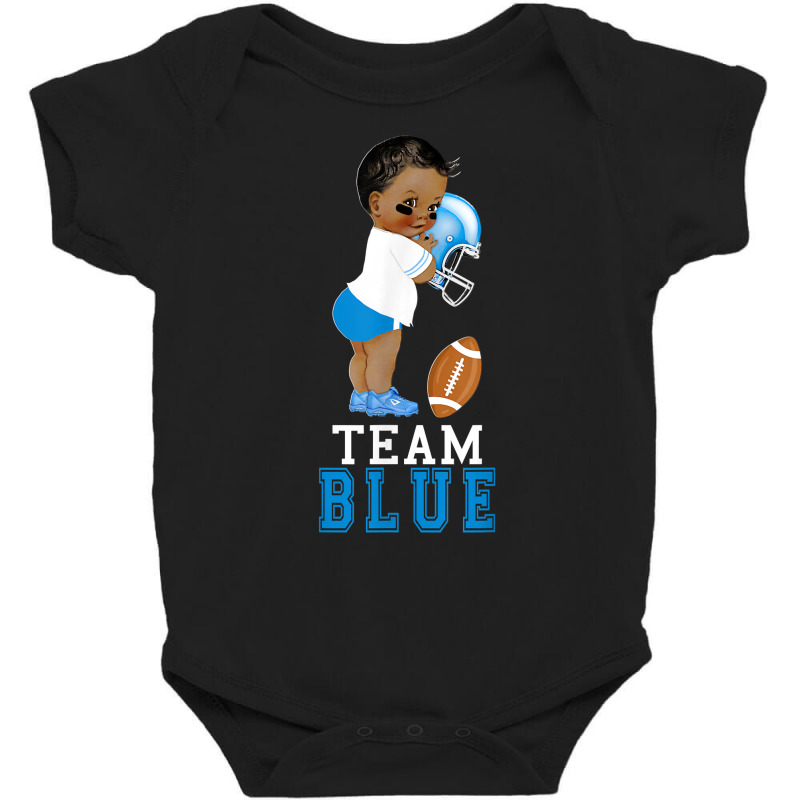 Ethnic Team Blue Football Player Gender Reveal T Shirts Baby Bodysuit by waltervanderwilt1 | Artistshot