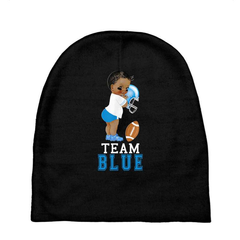 Ethnic Team Blue Football Player Gender Reveal T Shirts Baby Beanies by waltervanderwilt1 | Artistshot