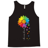 Womens Choose Kind Autism Awareness Rainbow Sunflower Warrior Gifts V Tank Top | Artistshot