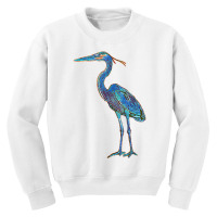 Pop Art Wildlife Popart Blue Illustration Herring Gull Bird T Shirt Youth Sweatshirt | Artistshot