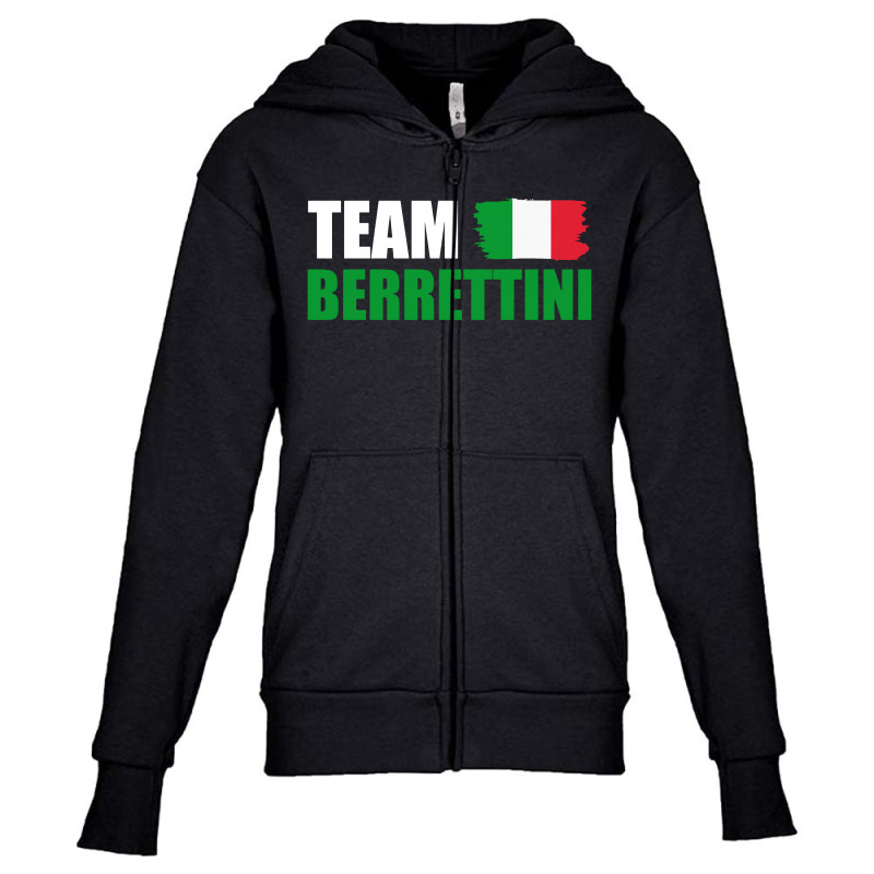 Team Matteo Berrettini Youth Zipper Hoodie | Artistshot