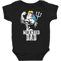 Mermaid Dad Pose Trident Merdad New Mer Dad Brother Daughter Tank Top Baby Bodysuit | Artistshot