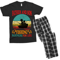 Father Son Fishing Partners For Life Vintage Men's T-shirt Pajama Set | Artistshot