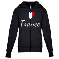 French Pride, France Travel, Love France, Paris France Flag T Shirt Youth Zipper Hoodie | Artistshot