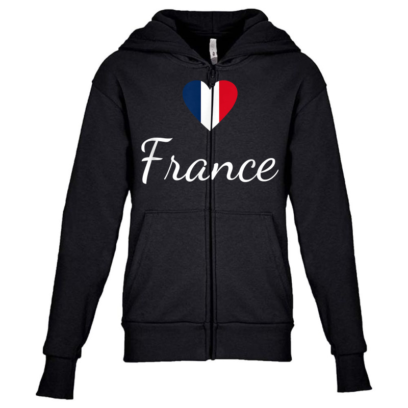 French Pride, France Travel, Love France, Paris France Flag T Shirt Youth Zipper Hoodie by belewomritans | Artistshot