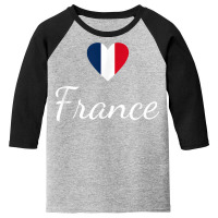 French Pride, France Travel, Love France, Paris France Flag T Shirt Youth 3/4 Sleeve | Artistshot