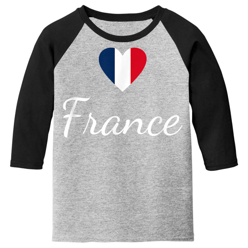 French Pride, France Travel, Love France, Paris France Flag T Shirt Youth 3/4 Sleeve by belewomritans | Artistshot