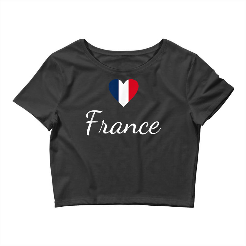 French Pride, France Travel, Love France, Paris France Flag T Shirt Crop Top by belewomritans | Artistshot