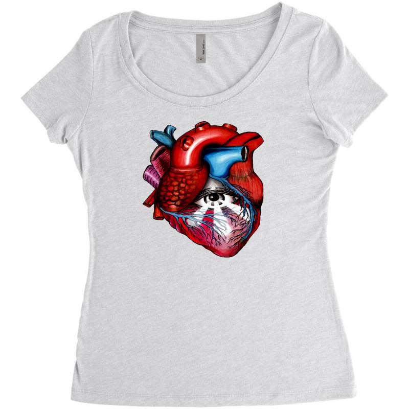 All Seeing Heart Women's Triblend Scoop T-shirt by DitreamX | Artistshot