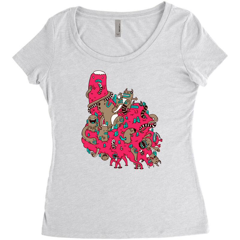 Psychedelic Smoke In Pink Women's Triblend Scoop T-shirt by DitreamX | Artistshot