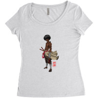 Samurai Afro Black Yasuke Sengoku Warrior Ronin Anime Fan Women's Triblend Scoop T-shirt | Artistshot