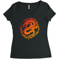 Red Dragon Women's Triblend Scoop T-shirt | Artistshot