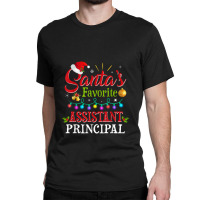 Santa's Favorite Assistant Principal Christmas Light Classic T-shirt | Artistshot