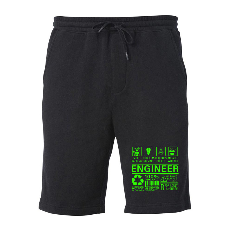 Engineer Definition Gift, It Compuper Skills Multitasking Fleece Short | Artistshot