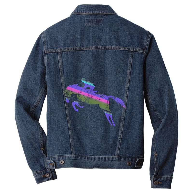 English Horse Riding Men Denim Jacket | Artistshot