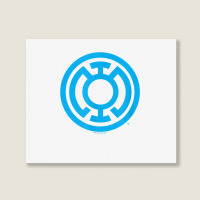 Green Lantern Light Blue Emblem T Shirt Landscape Canvas Print | Artistshot