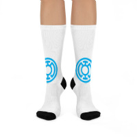 Green Lantern Light Blue Emblem T Shirt Crew Socks | Artistshot