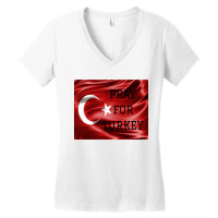 Pray For Turkey Women's V-neck T-shirt | Artistshot