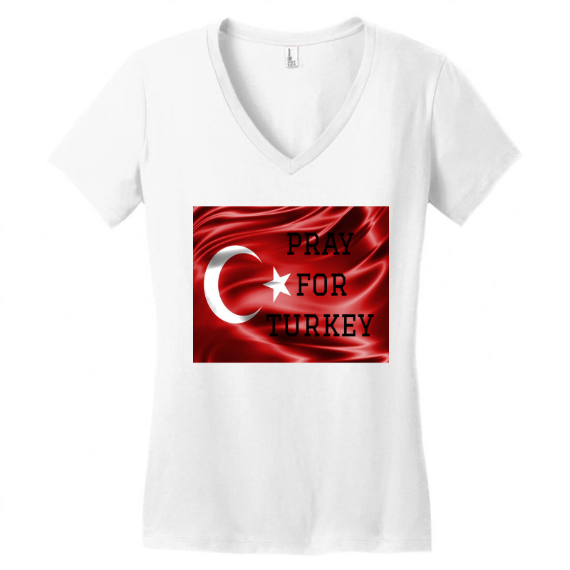 Pray For Turkey Women's V-Neck T-Shirt by ŞEN | Artistshot