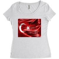 Pray For Turkey Women's Triblend Scoop T-shirt | Artistshot