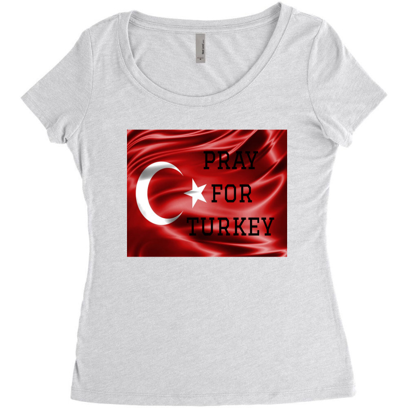 Pray For Turkey Women's Triblend Scoop T-shirt by ŞEN | Artistshot